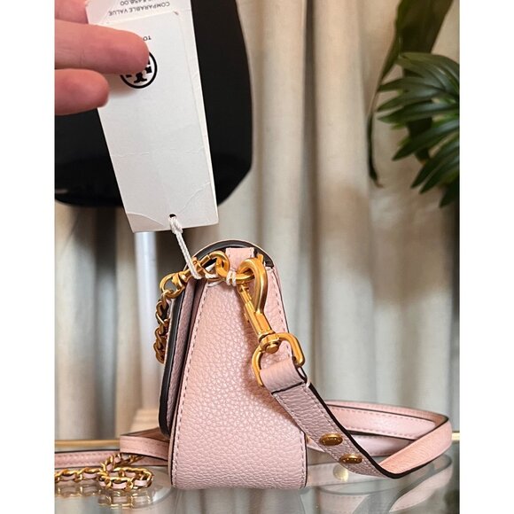 NEW!  Tory Burch Britten Convertible Crossbody Shoulder Bag in Shell Pink - Picture 3 of 15